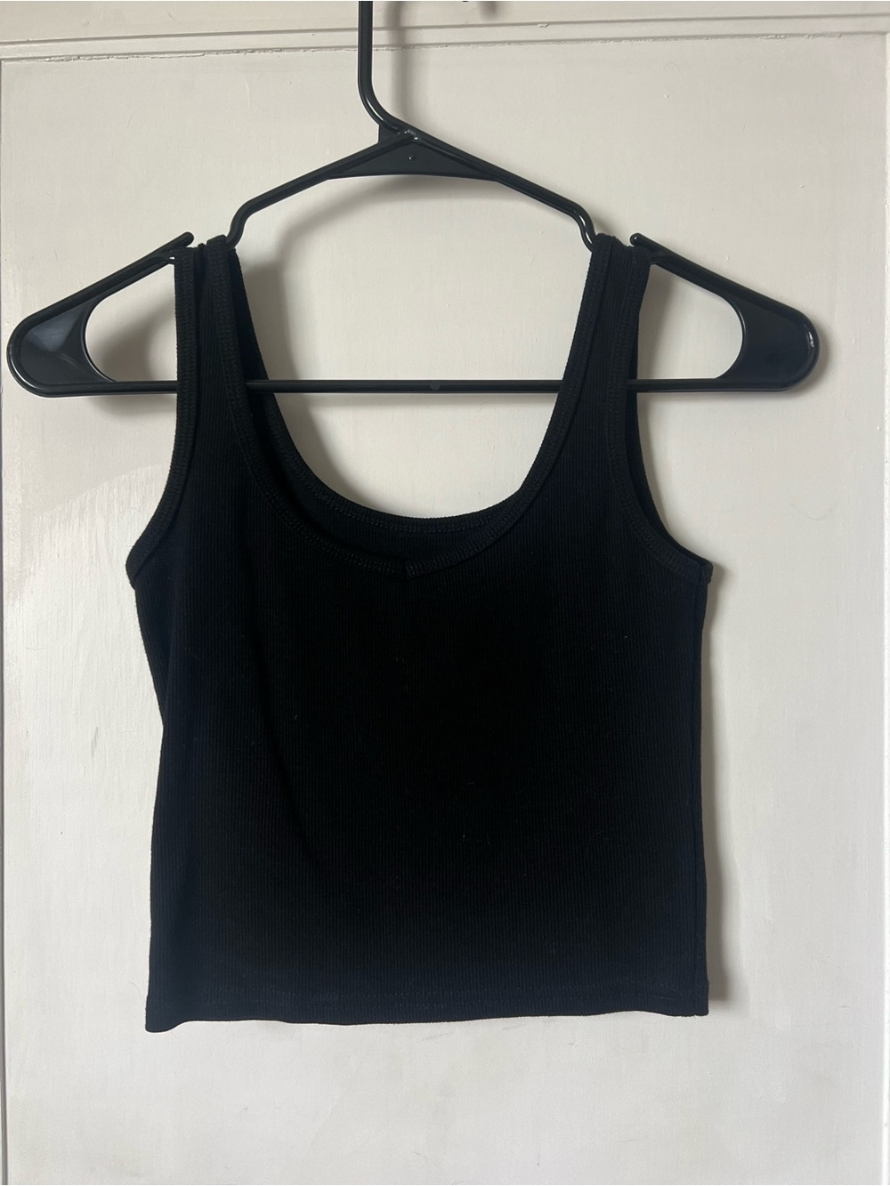 Women's Black Ribbed Tank Top